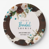 Assiettes En Carton Russe Boho Fleur sauvage de l'Ouest (Devant)