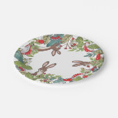 Assiettes En Carton Russe Lapin Lapin Lapin Champignons Berry Feuilles (Angle)