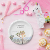 Assiettes En Carton Russe moderne Joshua Tree Boho Mariage (Fête)