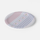 Assiettes En Carton Russe, rayé, patchwork (Angle)