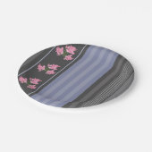 Assiettes En Carton Russe, rayé, patchwork (Angle)
