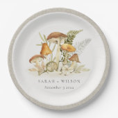 Assiettes En Carton Russe rouille Orange Champagne Fern Foliver Mariag (Devant)