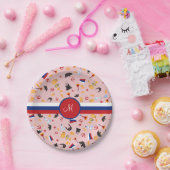 Assiettes En Carton Russie avec amour - Monogramme russe (Fête)