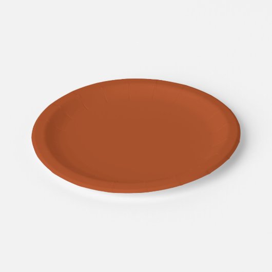 Assiettes En Carton Rust Solid Color (Angle)