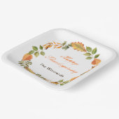 Assiettes En Carton Rustic Autumn Fall Leaves Square Thanksgiving  (Angulaire)