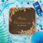 Assiettes En Carton Rustic Autumn Fall Leaves Thanksgiving Party (Fête)