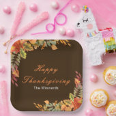 Assiettes En Carton Rustic Autumn Fall Leaves Thanksgiving Party (Fête)