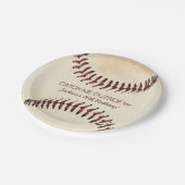 Assiettes En Carton Rustic Baseball Strings Party (Angle)