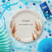 Assiettes En Carton Rustic Boho Automne Ombre Fête des mariées Brown (Fête)