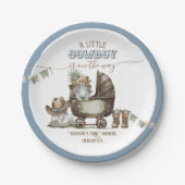 Assiettes En Carton Rustic Boho Country Wild West Boy Douche (Devant)