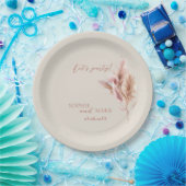 Assiettes En Carton Rustic Boho Pampas Grass Wedding  (Fête)