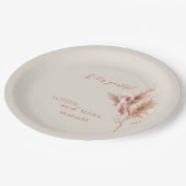 Assiettes En Carton Rustic Boho Pampas Grass Wedding  (Angle)