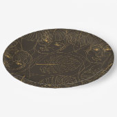 Assiettes En Carton Rustic Botanical Face Line Pattern (1) (Angle)