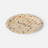 Assiettes En Carton Rustic Brown Realistic Matzah Texture Graphic (Angle)