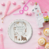 Assiettes En Carton Rustic Brown Woodland Baby Shower Paper (Fête)