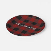 Assiettes En Carton Rustic Buffalo Plaid Célébrer ou Customiser (Angle)