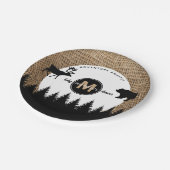 Assiettes En Carton Rustic Camping Extérieur Aventure (Angle)