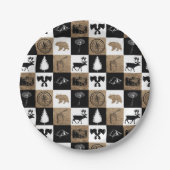 Assiettes En Carton Rustic Camping Extérieur Aventure (Devant)