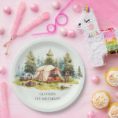 Assiettes En Carton Rustic Camping fête d'anniversaire (Fête)