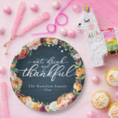 Assiettes En Carton Rustic Chic Autumn Flowers Thanksgiving Dîner (Fête)