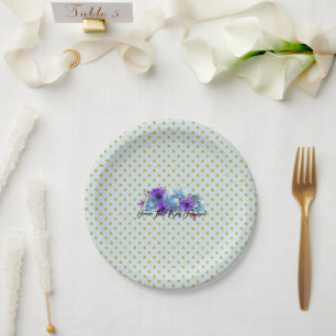 Assiettes En Carton Rustic Cottage Rose Mariage Suite Réception