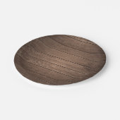 Assiettes En Carton Rustic Country Grange Bois Fête en bois (Angle)