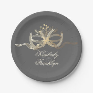 Assiettes En Carton Rustic Country Horseshoes Couple Mariage