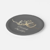 Assiettes En Carton Rustic Country Horseshoes Couple Mariage (Angle)