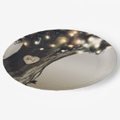 Assiettes En Carton Rustic Country Tree & Lights Moderne Mariage de gr (Angle)