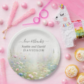 Assiettes En Carton Rustic Country Watercolor Fleur sauvage Mariage (Fête)