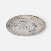 Assiettes En Carton Rustic Deer & Branches Réception de mariage de nai (Angle)