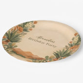 Assiettes En Carton Rustic Desert Florals Birthday (Angle)