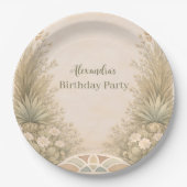 Assiettes En Carton Rustic Desert Meadow Birthday (Devant)