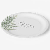 Assiettes En Carton Rustic Elegance Watercolor Mariage (Angle)