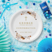 Assiettes En Carton Rustic Fall Boho Botanical Moderne Confirmation (Fête)