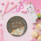 Assiettes En Carton Rustic Farm Autumn Leaf Citrouille d'aquarelle (Fête)