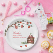 Assiettes En Carton Rustic Farm Ladybug Apple Baby shower fille (Fête)