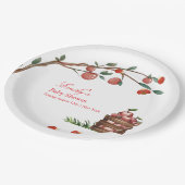 Assiettes En Carton Rustic Farm Ladybug Apple Baby shower fille (Angle)