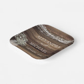 Assiettes En Carton Rustic Farmhouse Baby's Breath Jar Mariage (Angulaire)