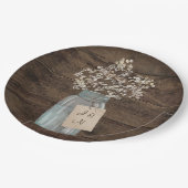 Assiettes En Carton Rustic Grange Mariage Wood Mason Jar Babys Respire (Angle)
