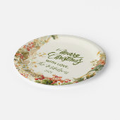 Assiettes En Carton Rustic Holly Berry Noël (Angle)