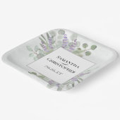 Assiettes En Carton Rustic Lavender et Eucalyptus Elegant Boho Wedding (Angulaire)