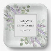 Assiettes En Carton Rustic Lavender et Eucalyptus Elegant Boho Wedding (Recto)