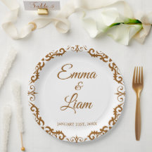 Rustic Mexican Wedding Paper Plates – Papel Picado