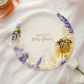 Assiettes En Carton Rustic Mommy To Bee Gender Neutral Baby Shower