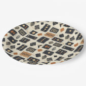 Assiettes En Carton Rustic Mudcloth Geometric Pattern (2) (Angle)