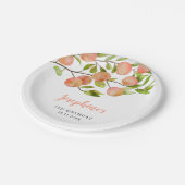 Assiettes En Carton Rustic Peach Girl Anniversaire Party (Angle)