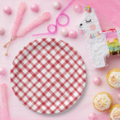 Assiettes En Carton Rustic Red Gingham (Fête)