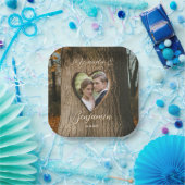 Assiettes En Carton Rustic Tree Bark Mariage photo (Fête)