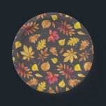 Assiettes En Carton Rustic Watercolor Automne quitte Motif Automne Par<br><div class="desc">Ajoutez un accent rustique à votre événement avec ces plaques en papier autum. Il présente des illustrations d'aquarelle de feuilles de chute rouge, jaune et orange sur arrière - plan foncé. Ces plaques en papier feuille sont parfaites pour les mariages de automne, les baby showers, les douches nuptiales et bien...</div>